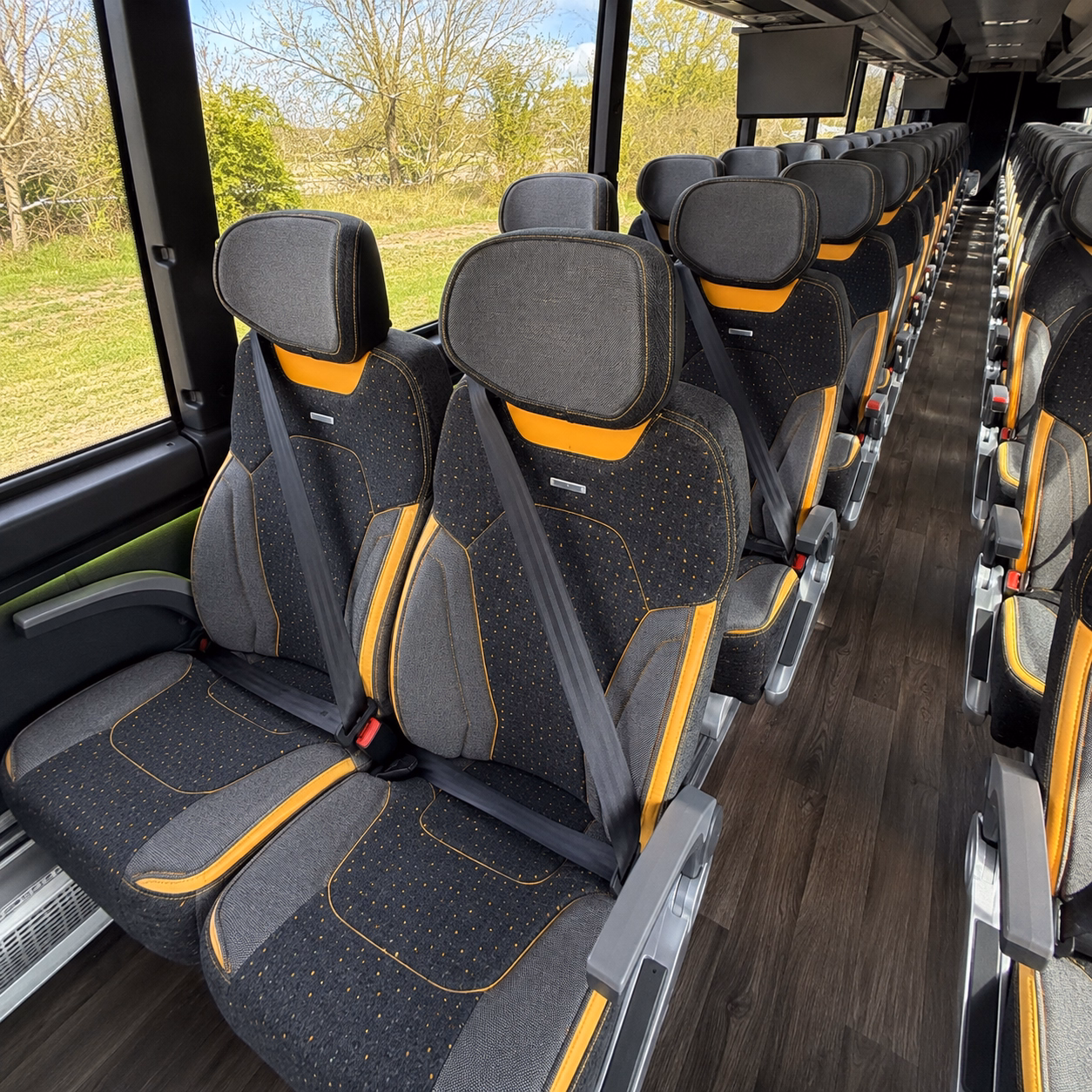 college station charter bus rental inside