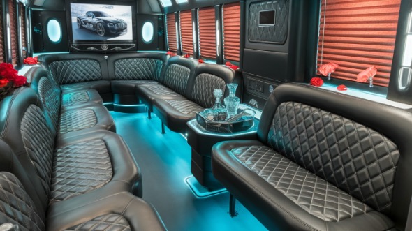 college station sprinter limo rental interior